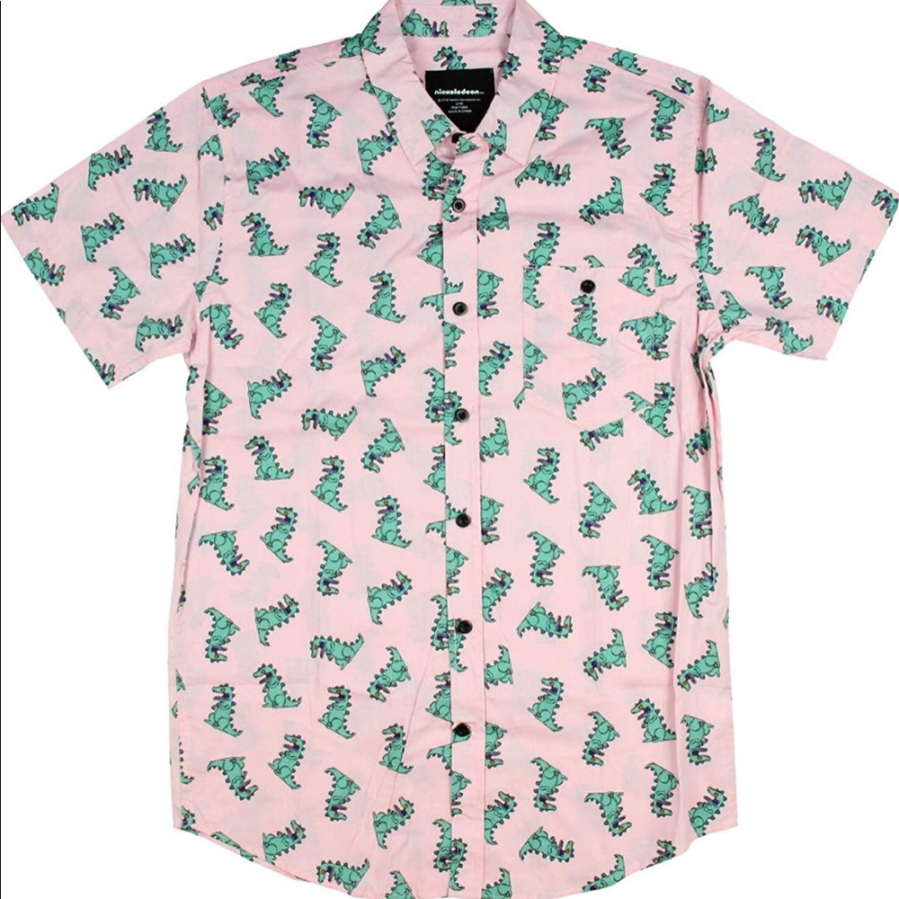 Men’s Rugrats Reptar Button Down Shirt